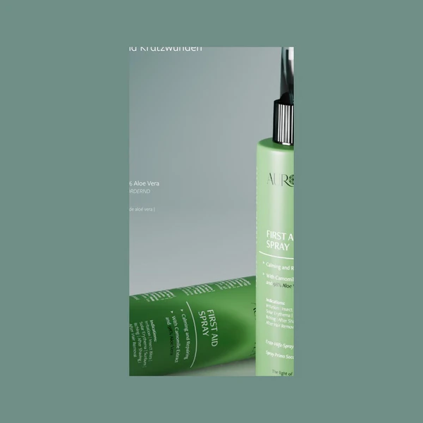 Spray de primeiros socorros com aloé vera 98%