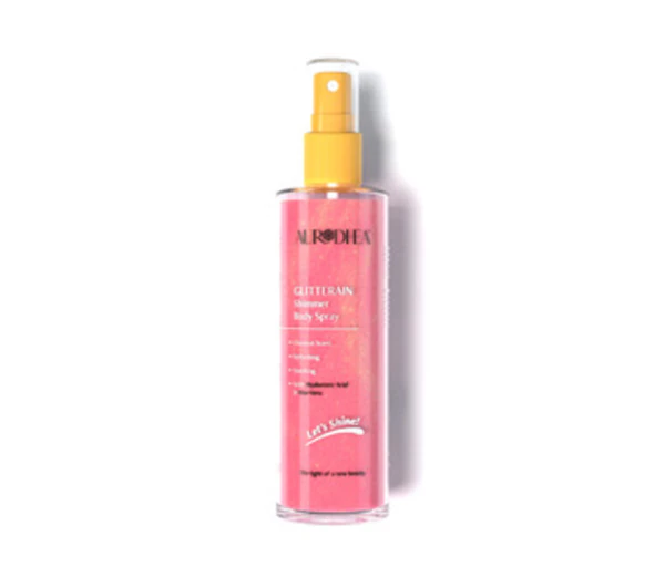 Glitterain Pink Shimmer — spray corporal