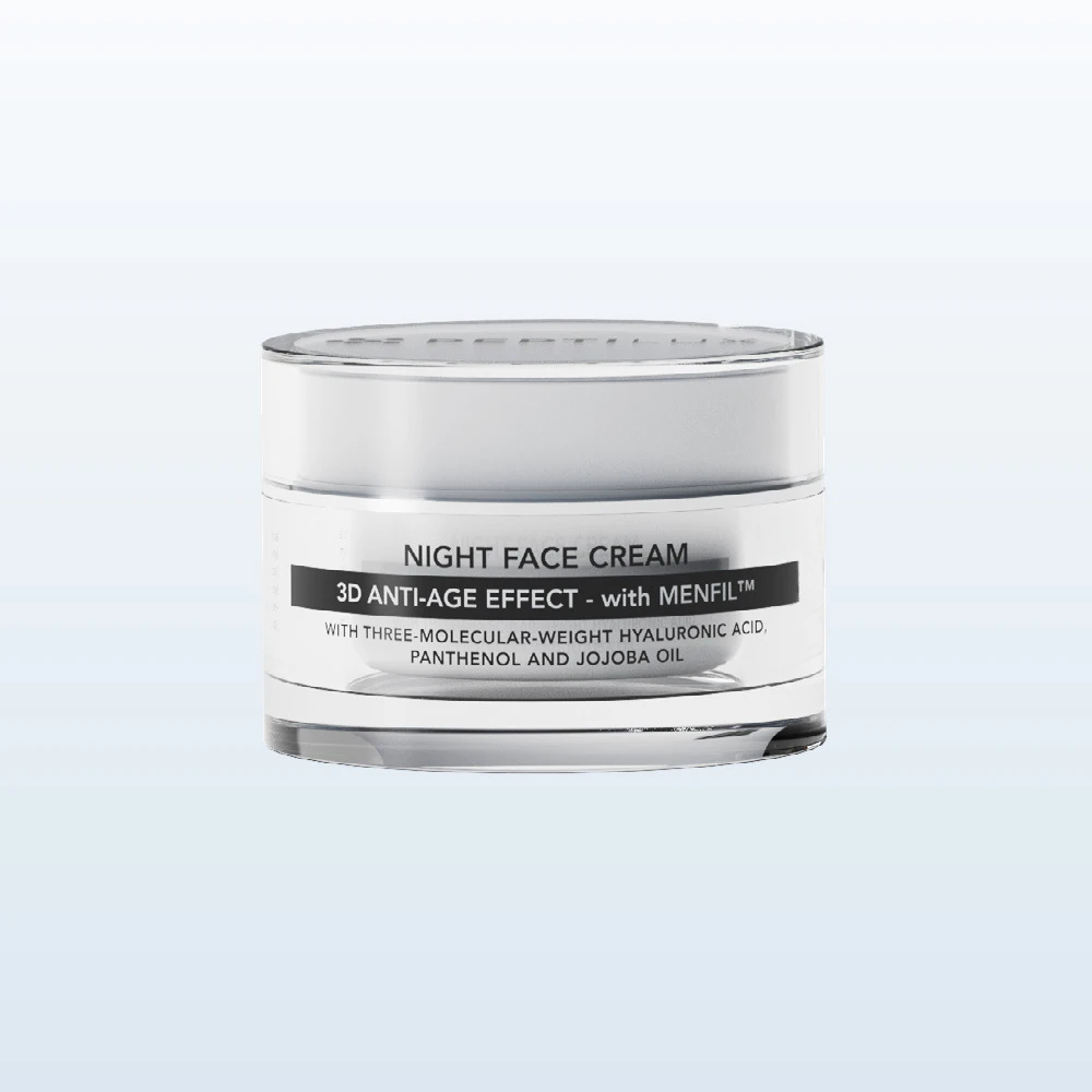 Creme facial de noite antirrugas para homem — efeito anti-envelhecimento 3D com MENFIL™